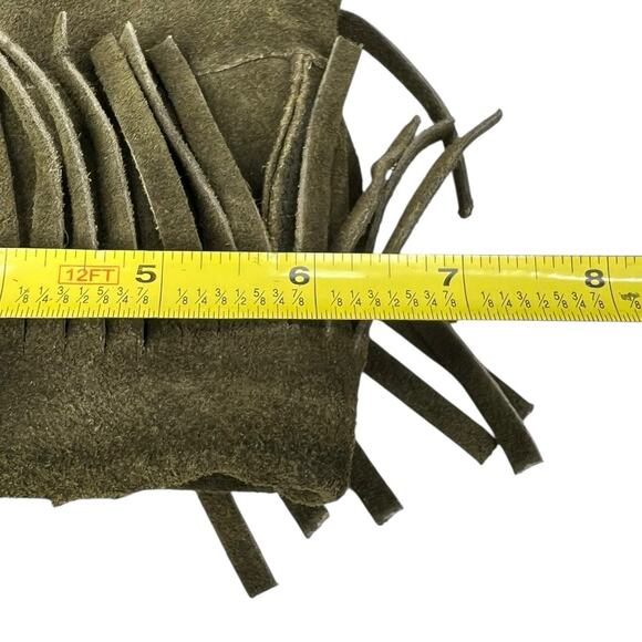 Minnetonka Women’s 3 Layer Fringe Green Moccasin Boot Size US 7 - Picture 12 of 12